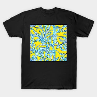 Yellow and turquoise watercolor acantus T-Shirt